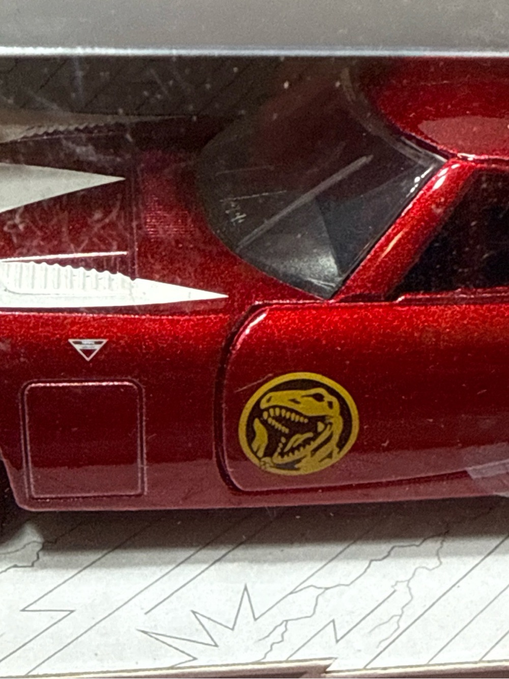 Power Ranger Red Ranger with Red 1967 Toyota 2000GT Toy Set - Picture 7 of 15